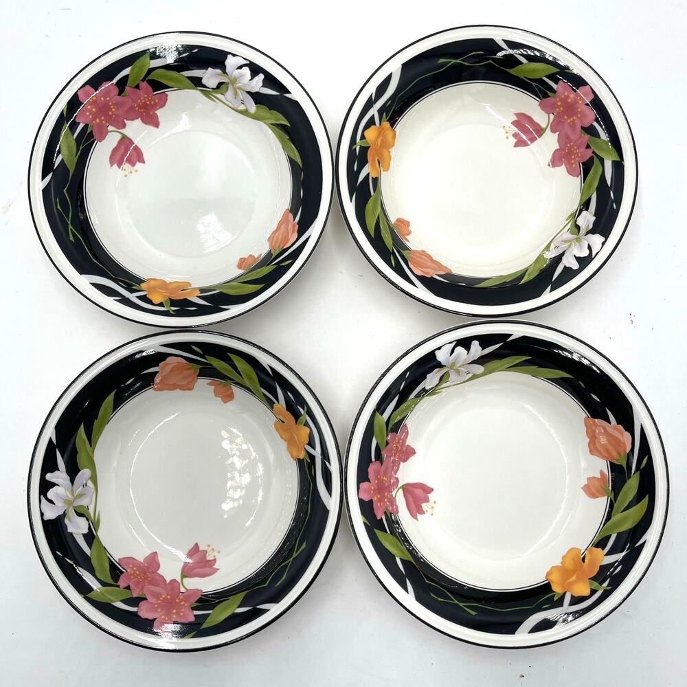 Vintage Hankook Korea 3665 Floral Memories Replacement Bowl 5.75"- Set of 4